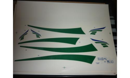X42 Decalque Avi�o Linhas verdes